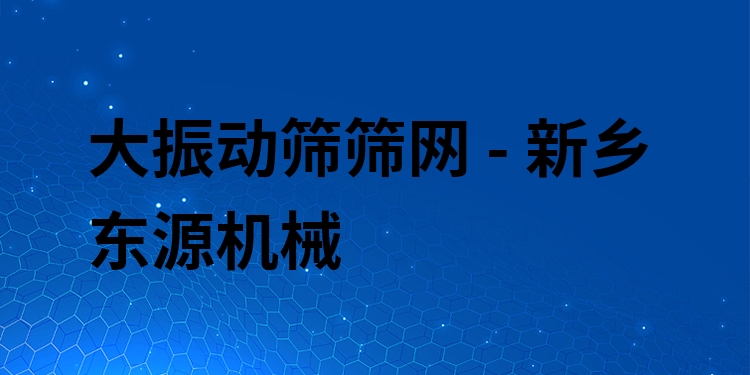 大振動篩篩網(wǎng) - 新鄉(xiāng)東源機械